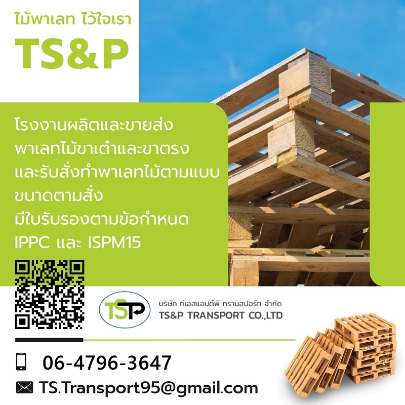 โรงงานผลิตพาเลทไม้ - ทีเอสแอนด์พี ทรานสปอร์ท